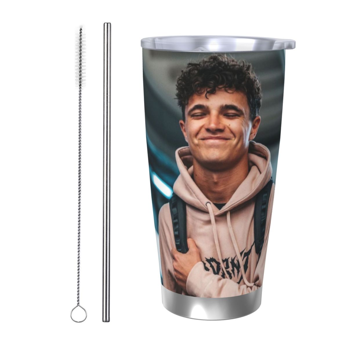 Stainless Steel Straw - كوب سيارة لاندو نوريس من الفولاذ