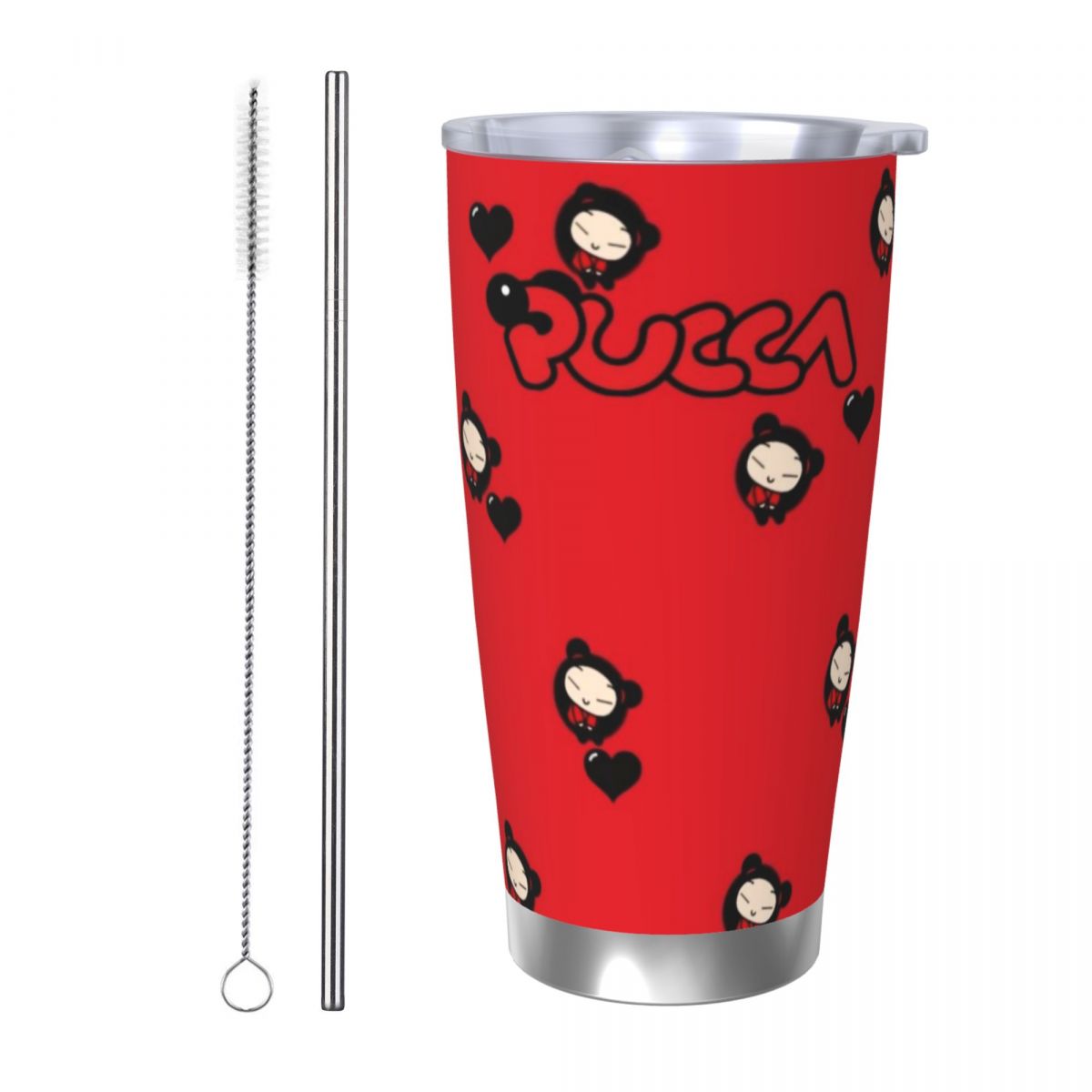 Stainless Steel Straw - كوب سيارة من الستانلس ستيل بسعة
