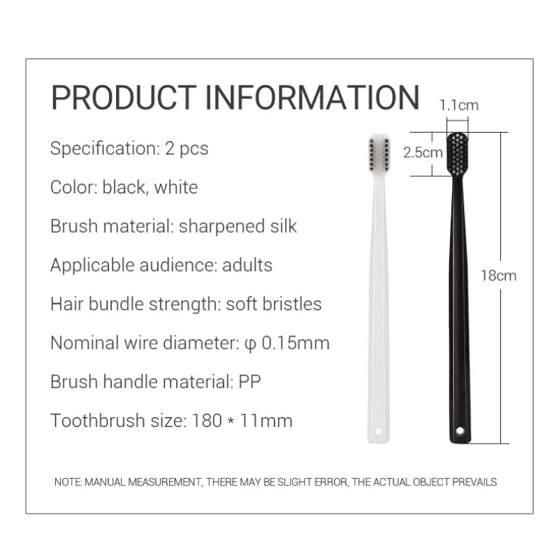 Bamboo Toothbrush Set - 2-10 قطع فرشاة أسنان صديقة للبيئة