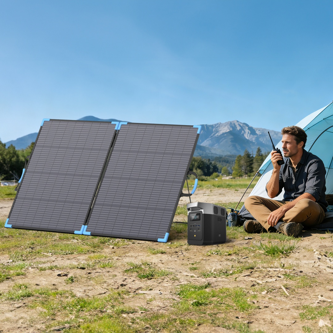 Solar Charger Panel Foldable - لوح شمسي ثنائي الوجه E-POWO بقوة