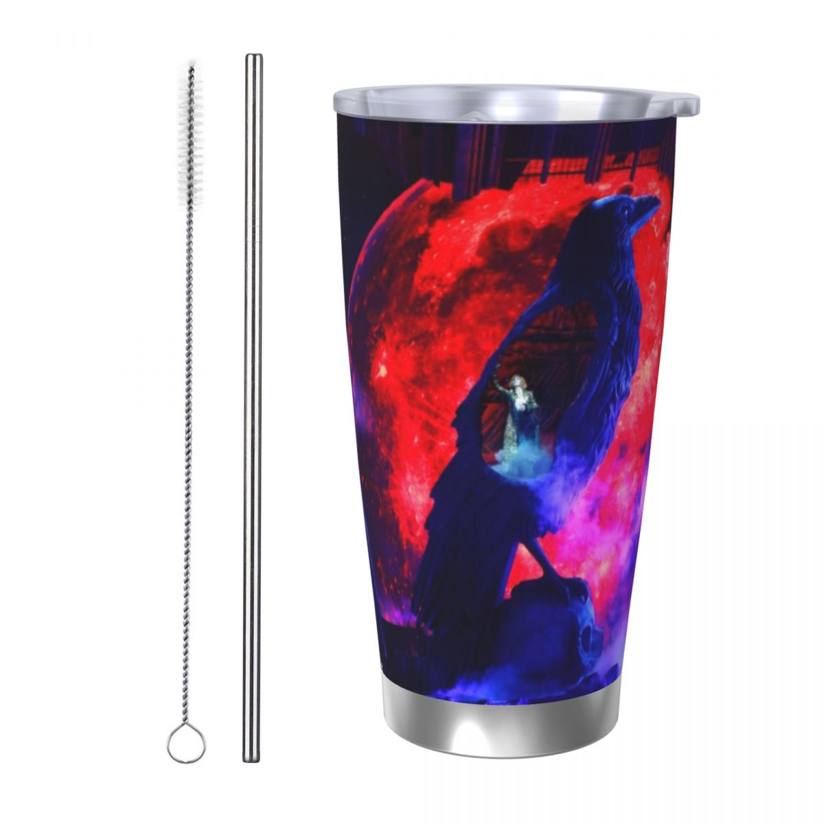 Stainless Steel Straw - كوب سيارة من الستانلس ستيل بسعة
