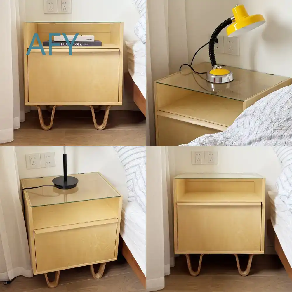 طاولة سرير خشبية صلبة بتصميم ق - مراجعة Muji Home Storage وسعره