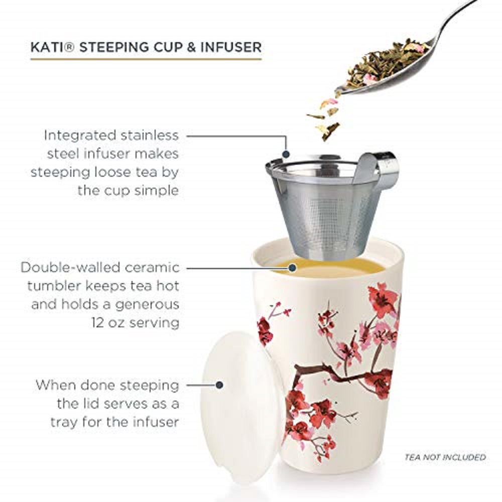 كوب كاتي سيراميك مزدوج الجدار، - مراجعة Loose Leaf Tea Infuser وسعره