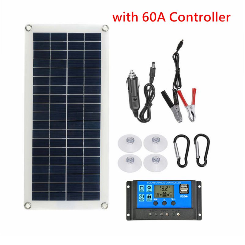 لوحة شمسية 100 واط مع مخرج USB - مراجعة Solar Charger Panel Foldable وسعره