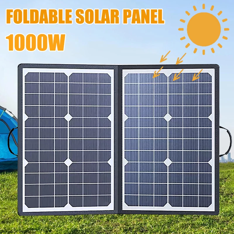 لوح شمسي قابل للطي بقوة 1000 و - مراجعة Solar Charger Panel Foldable وسعره