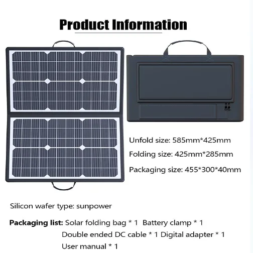 لوح شمسي قابل للطي بقوة 1000 و - مراجعة Solar Charger Panel Foldable وسعره