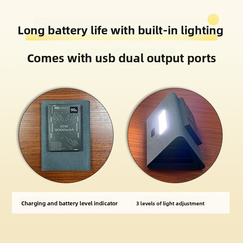 شاحن لوحة شمسية قابل للطي مع ب - مراجعة Solar Charger Panel Foldable وسعره