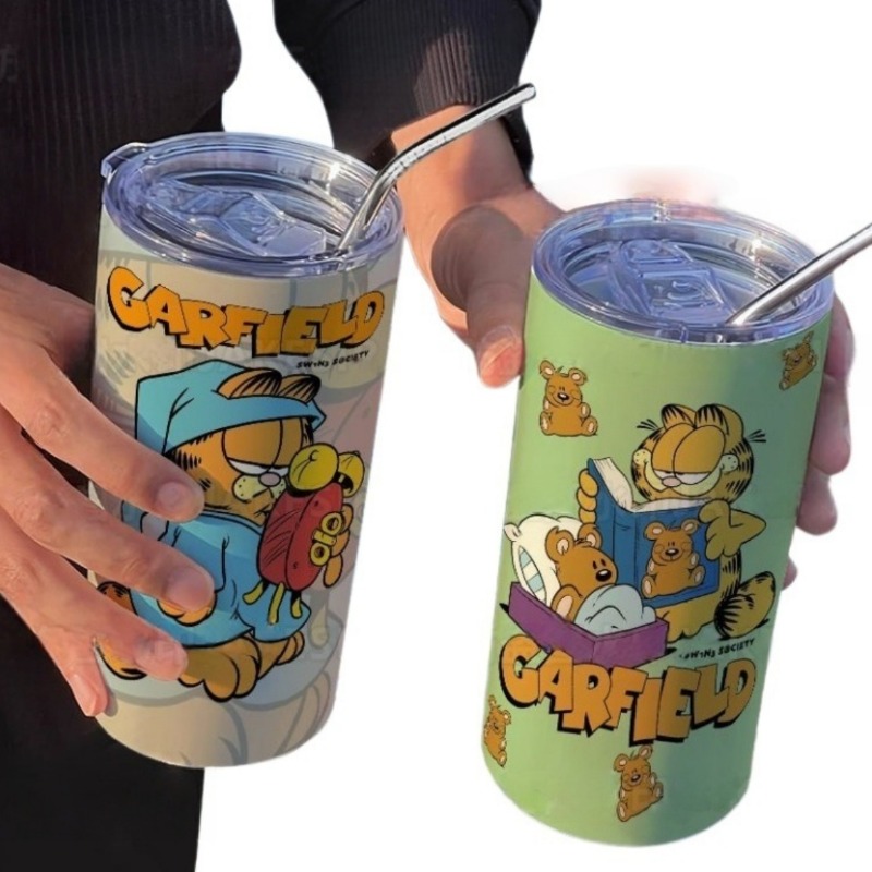 كوب قهوة غارفيلد للزوجين، تصمي - مراجعة Stainless Steel Straw وسعره