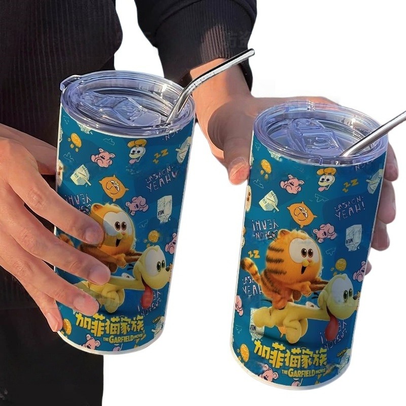 كوب قهوة غارفيلد للزوجين، تصمي - مراجعة Stainless Steel Straw وسعره