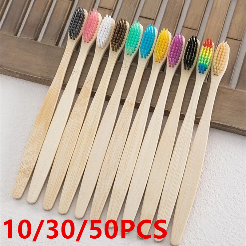10 عبوات فرشاة أسنان من الخيزر - مراجعة Bamboo Toothbrush Set وسعره