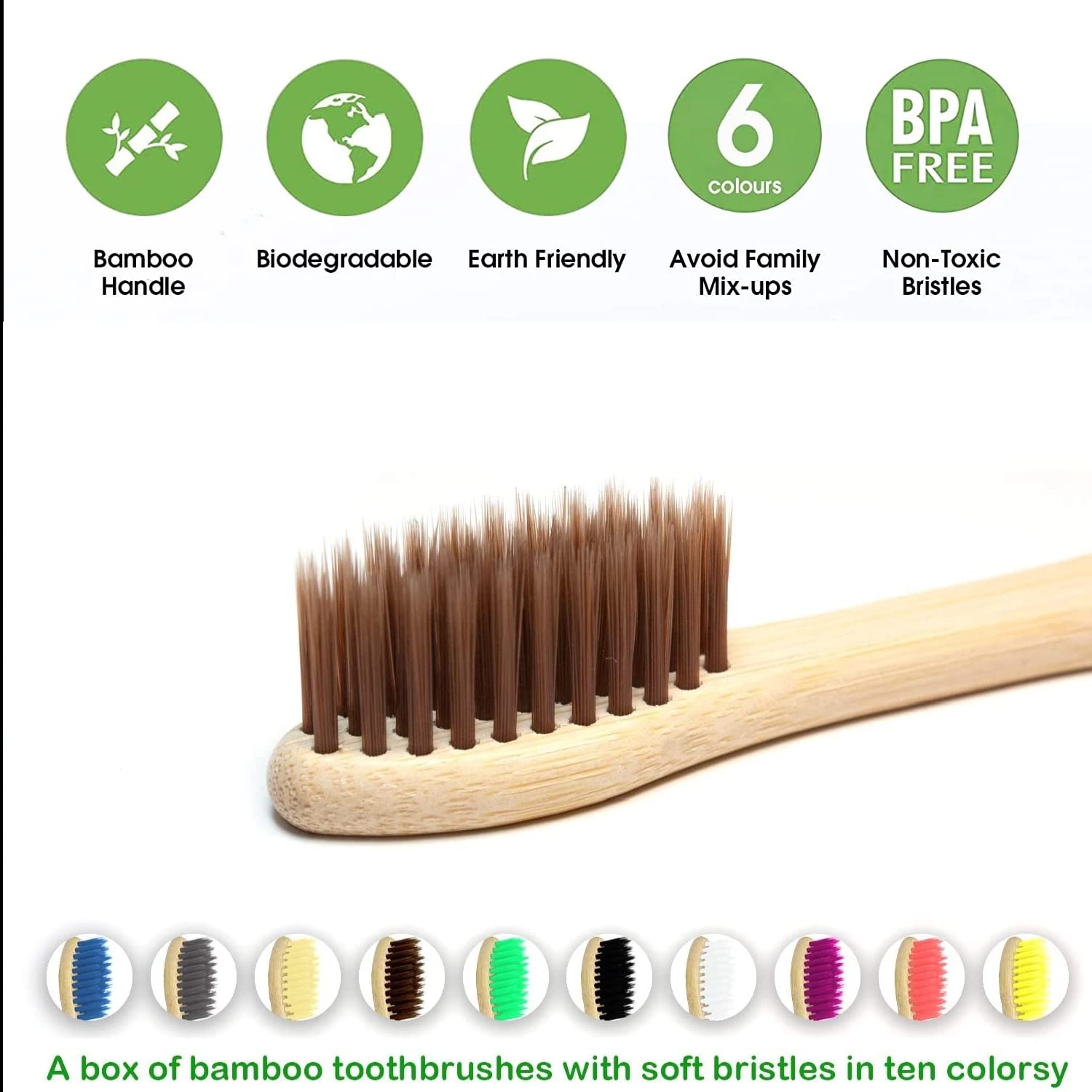 10 عبوات فرشاة أسنان من الخيزر - مراجعة Bamboo Toothbrush Set وسعره