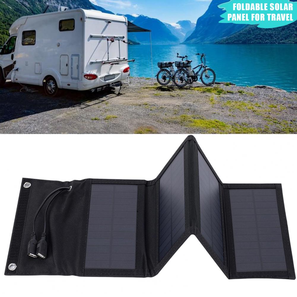 شاحن شمسي محمول قابل للطي بقوة - مراجعة Solar Charger Panel Foldable وسعره