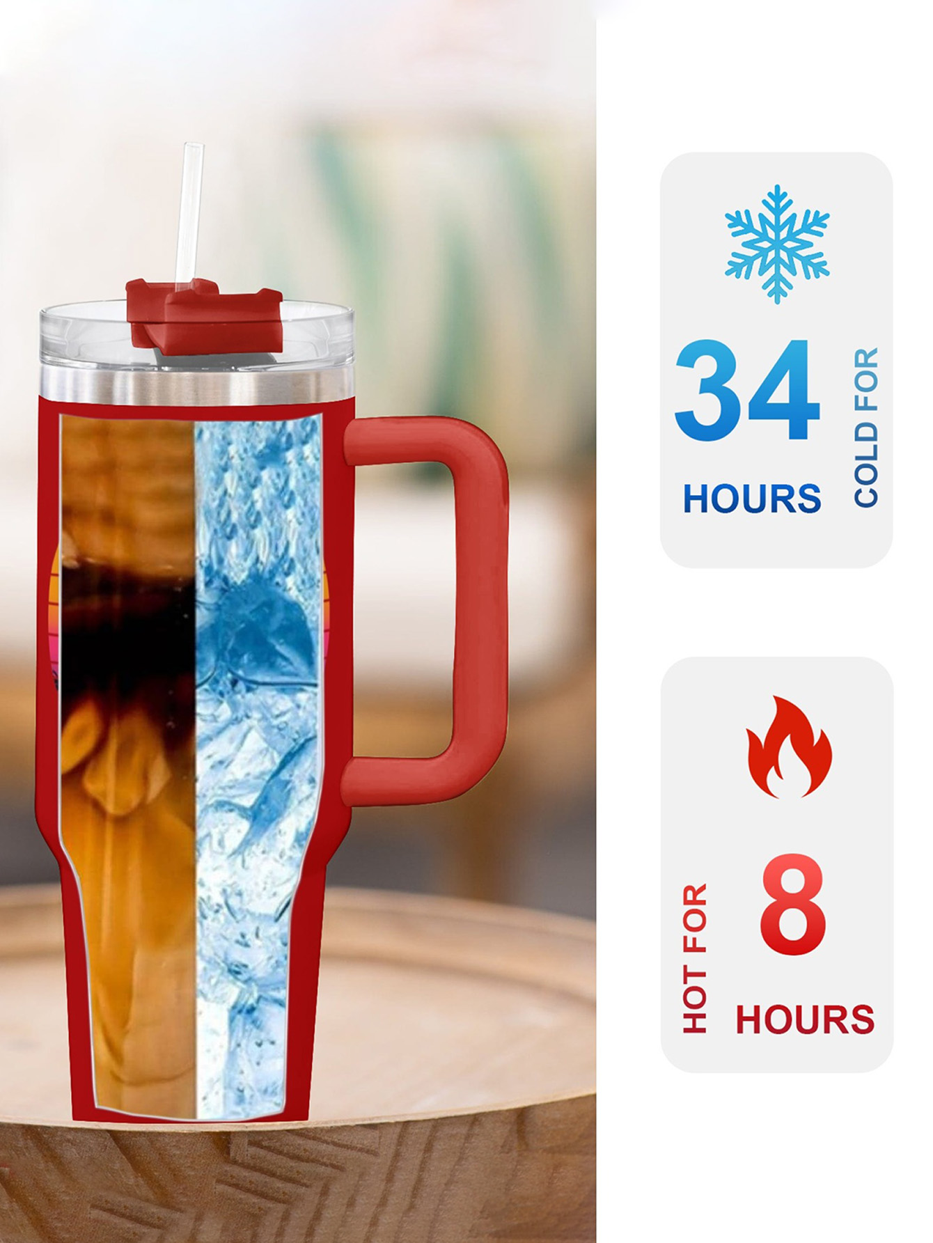 كوب ماء مخصص 40 أونصة، كوب سفر - مراجعة Stainless Steel Straw وسعره