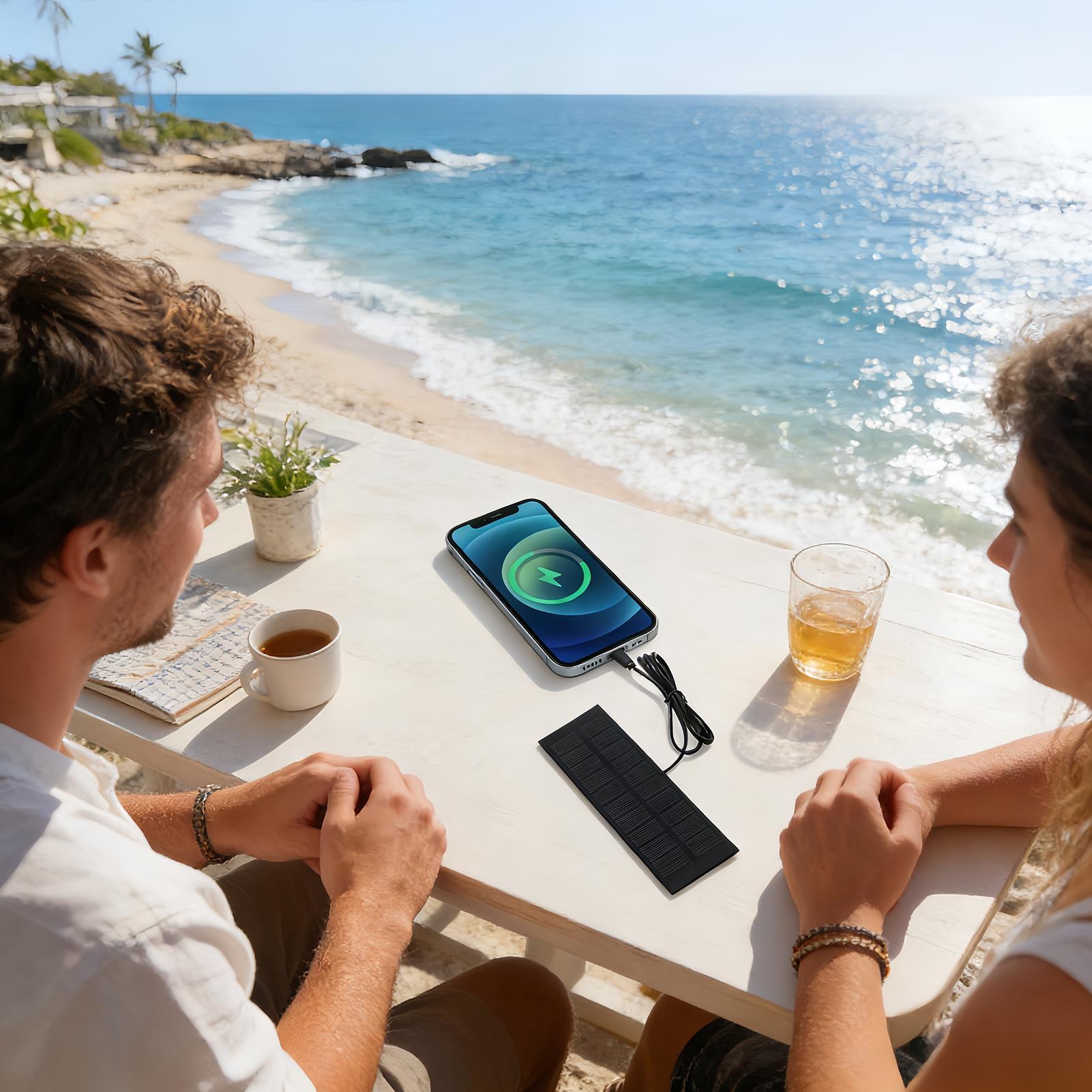 شاحن لوحة شمسية 5 واط 5 فولت م - مراجعة Solar Charger Panel Foldable وسعره
