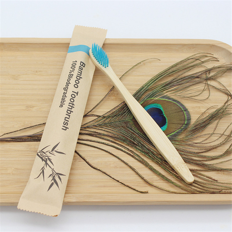 50/100 قطعة شعار قابل للتخصيص  - مراجعة Bamboo Toothbrush Set وسعره