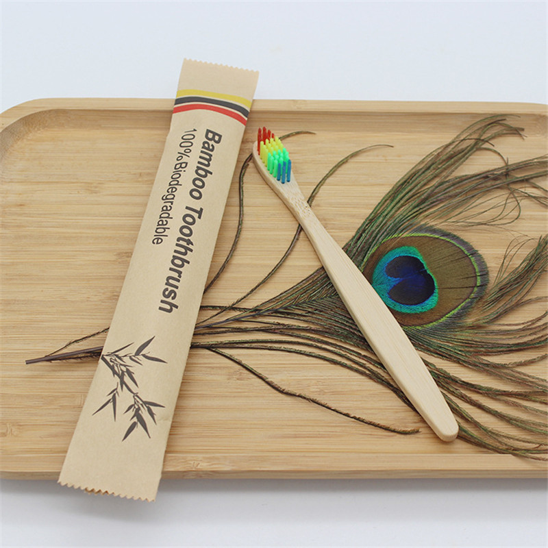 50/100 قطعة شعار قابل للتخصيص  - مراجعة Bamboo Toothbrush Set وسعره