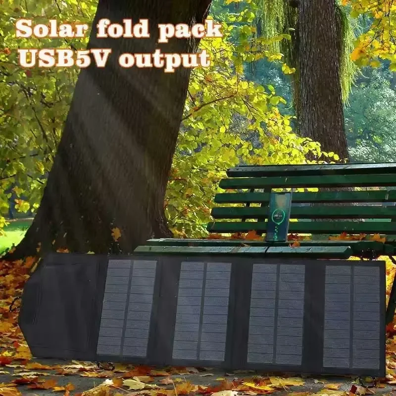 لوح شمسي قابل للطي بقوة 500 وا - مراجعة Solar Charger Panel Foldable وسعره