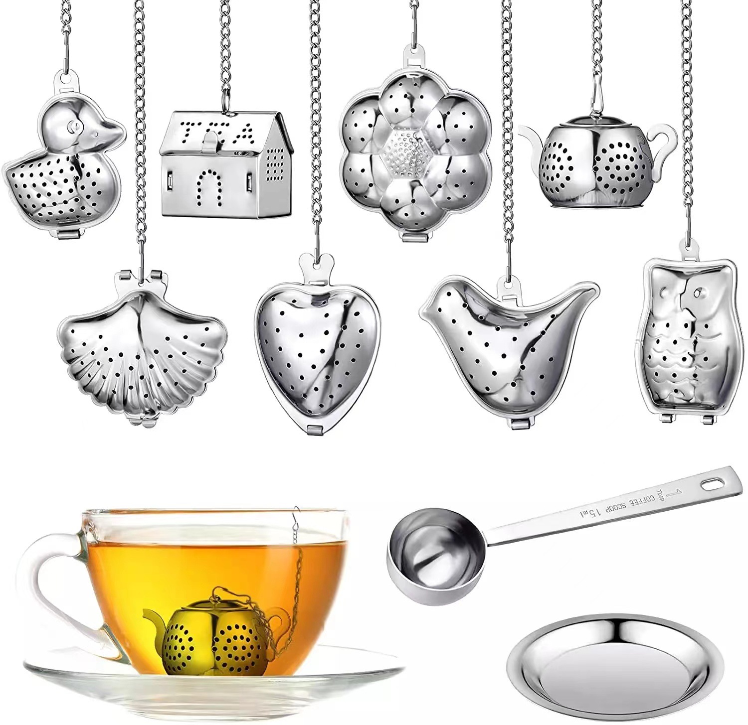مصفاة شاي من الفولاذ المقاوم ل - مراجعة Loose Leaf Tea Infuser وسعره