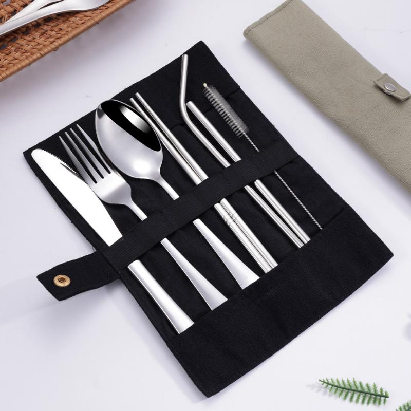 طقم أدوات مائدة للسفر مكون من  - مراجعة Stainless Steel Straw وسعره