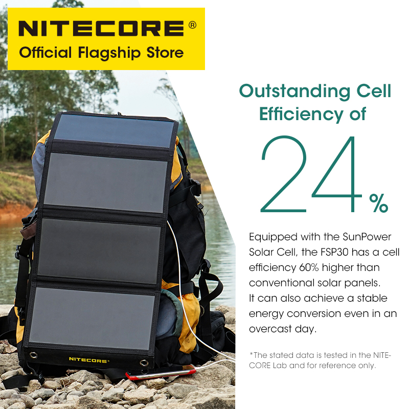 NITECORE FSP30 30 واط لوحة طاق - مراجعة Solar Charger Panel Foldable وسعره