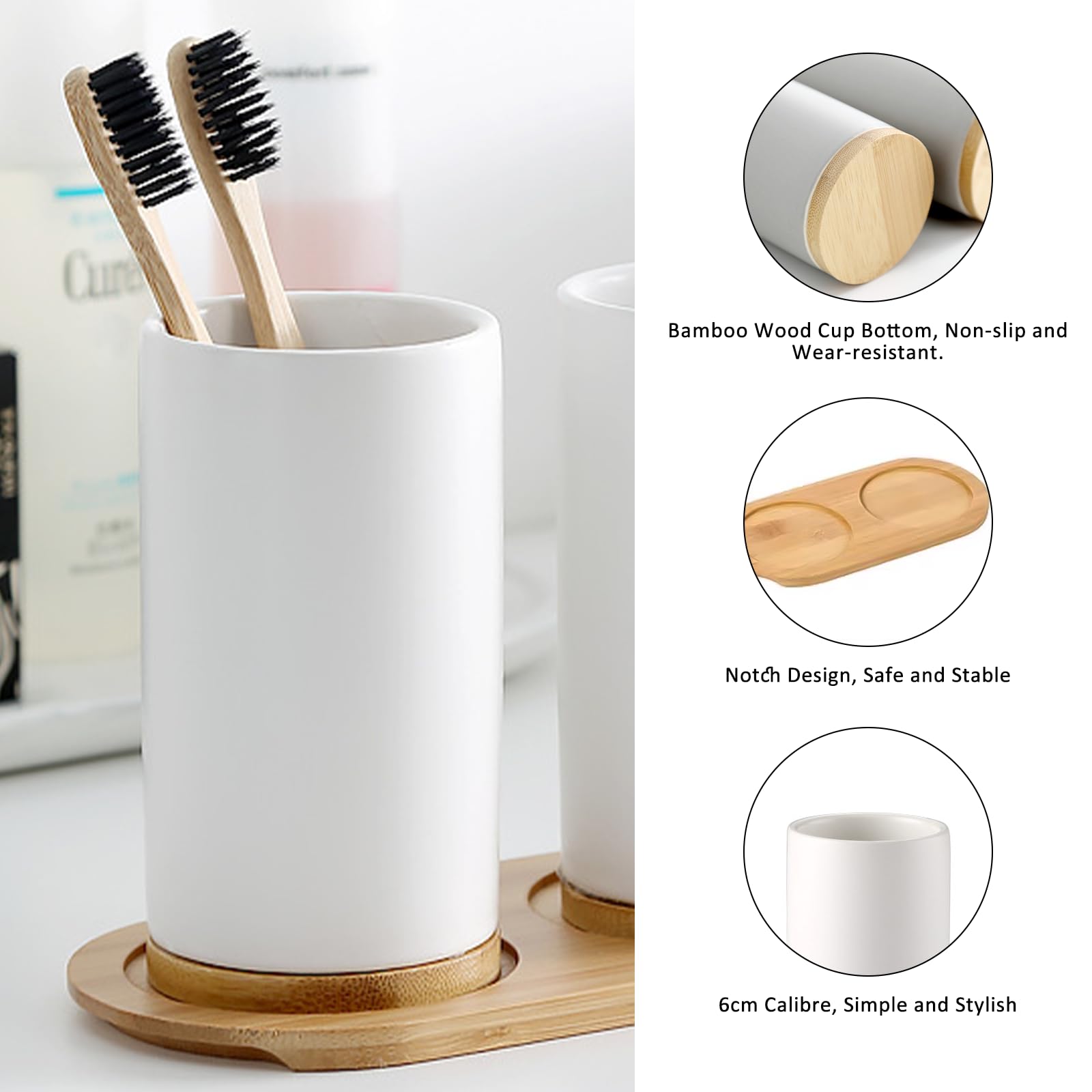 السيراميك الحمام مجموعة غرامة  - مراجعة Bamboo Toothbrush Set وسعره