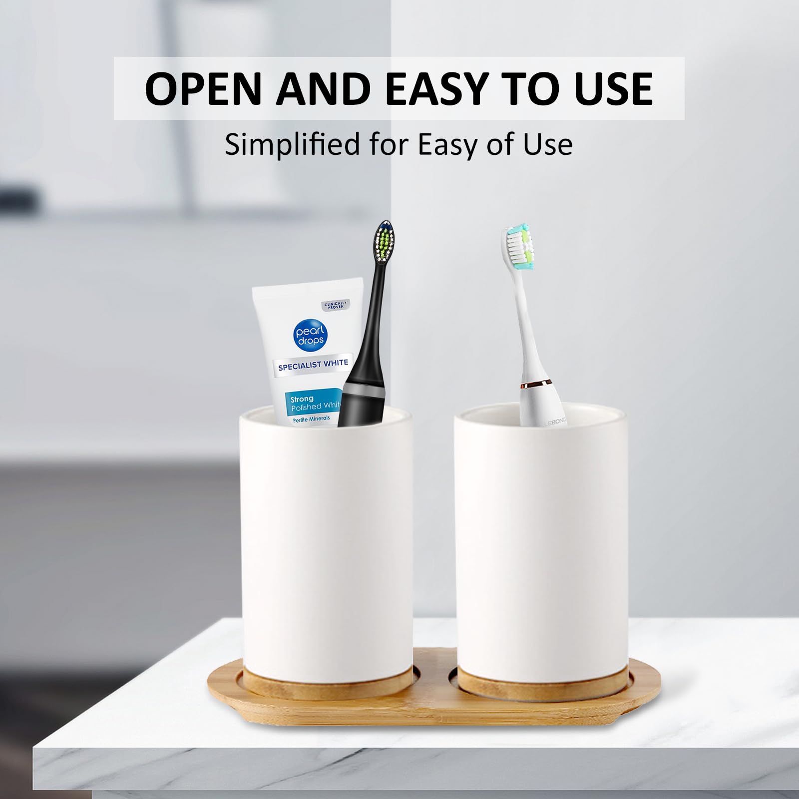 السيراميك الحمام مجموعة غرامة  - مراجعة Bamboo Toothbrush Set وسعره
