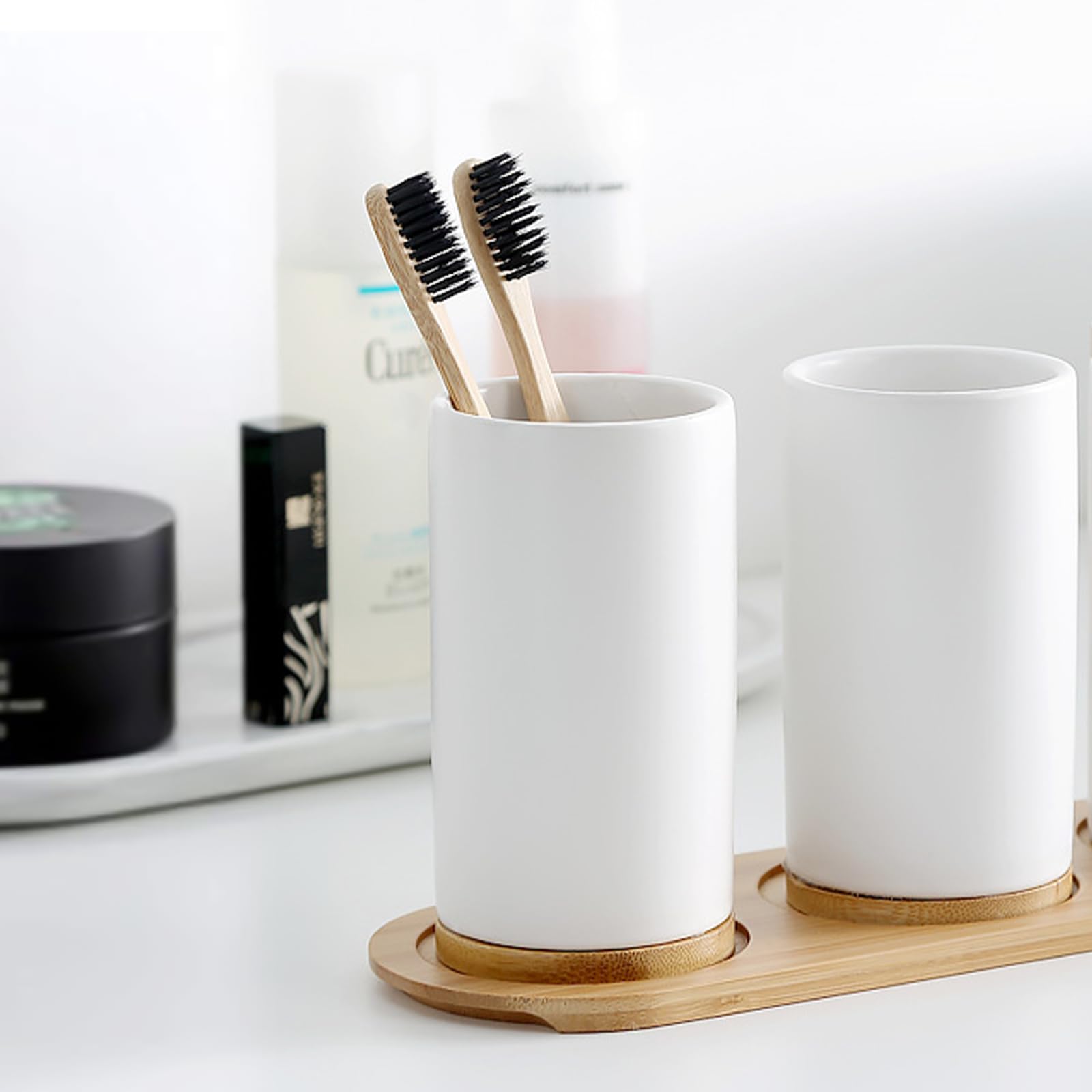 السيراميك الحمام مجموعة غرامة  - مراجعة Bamboo Toothbrush Set وسعره